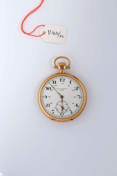 Montre à ancre en or (pb.79.5gr) signée ‘Chronomètre...