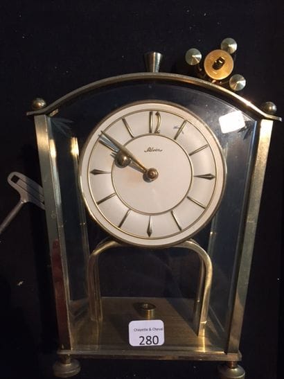 Pendule de cheminée à balancier conique en...