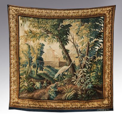 Tapisserie d'Aubusson à décor de volatiles...