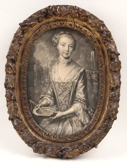 L'eau. Gravure ovale par HOUSTON d'après...