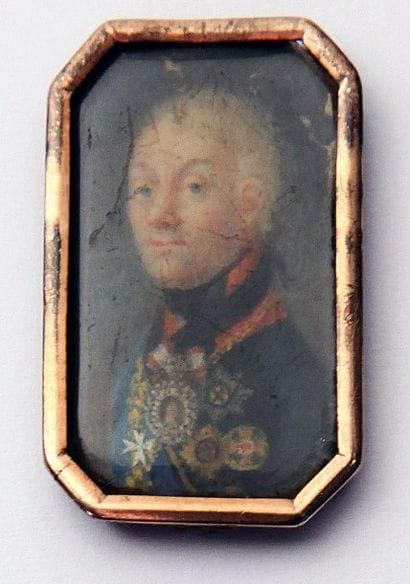 ECOLE RUSSE vers 1800
Portrait du Tsar Paul...