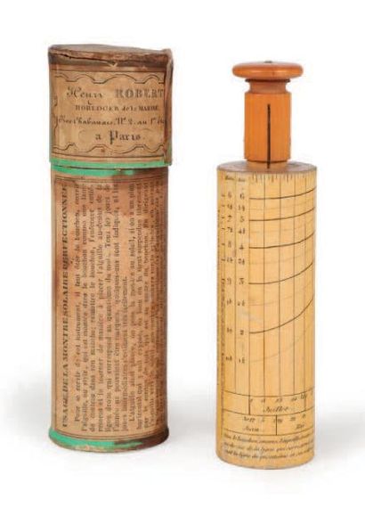Cadran solaire cylindrique signé 'Henry Robert'...