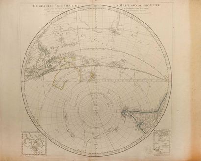 PLANISPHÈRE de l'hémisphère sud en projection...
