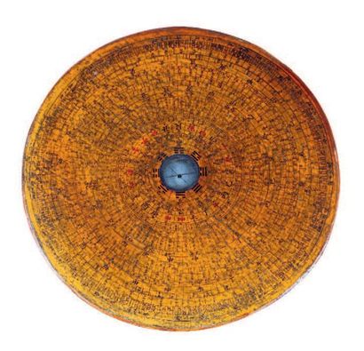 Boussole géomantique à vingt-huit cercles,...