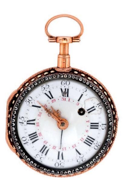 Montre à verge à répétition des quarts et...
