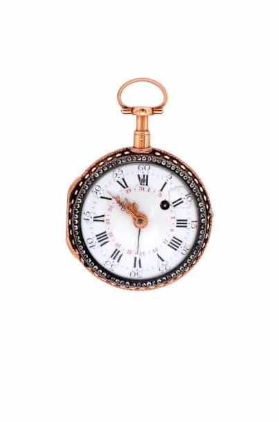 Montre à verge à répétition des quarts et...