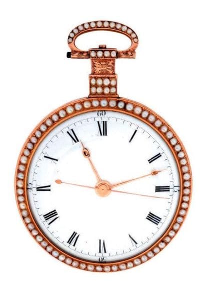 Montre en or émaillé signée ILBERY, vers...