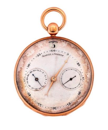 Montre à cylindre à quantième et heures digitales...