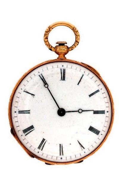 Montre à cylindre en or, non-signée, vers...