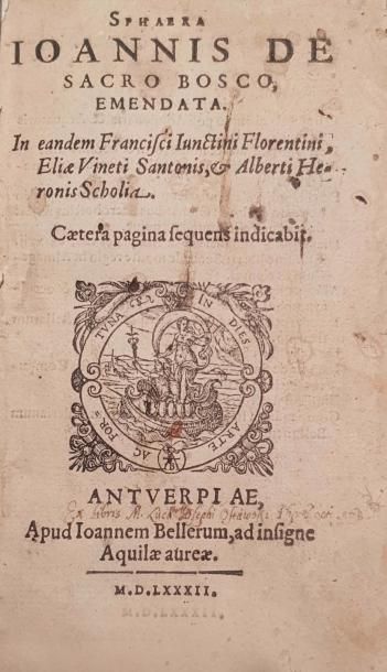 [SACROBOSCO]. Sphaera Ioannis de Sacro Bosco...