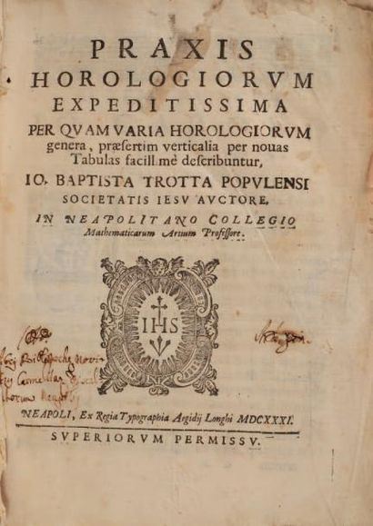 TROTTA, Io. Baptista
Praxis horologiorum...
