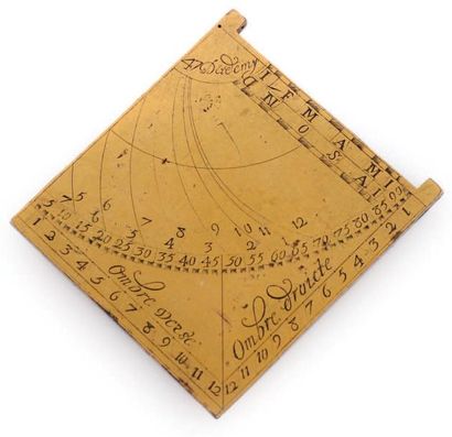Quart de cercle horaire, non signé, France,...