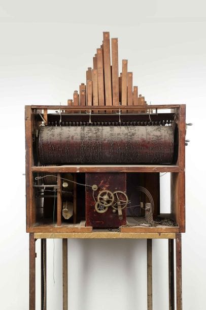 Horloge à orgue avec quatre soldats-musiciens
automates...