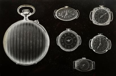 Seize plaques de verre photographiques de...