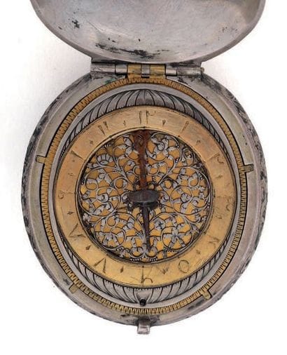 Montre à verge savonnette ovale en agent...