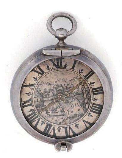 Montre à verge en argent signée 'PaulHomel',...