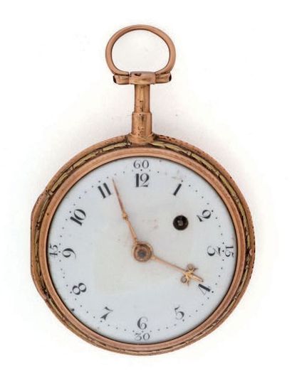Montre à verge en or (pb. 56.8gr), non-signée,...