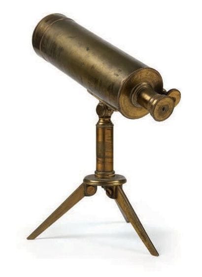 Petit télescope de table signé 'Bate London',...