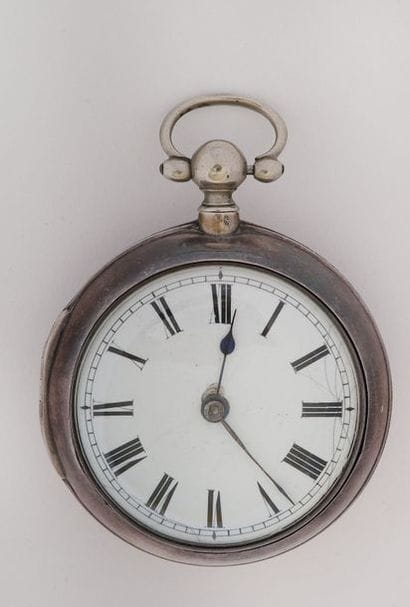 Montre à verge en argent signée 'N. Tatham...