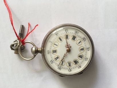 Montre à ancre en argent signé 'Grohe Wigmore...