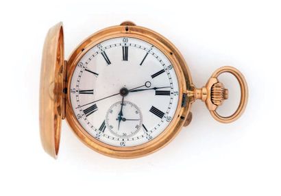 Montre à ancre savonnette en or (pb. 120gr)...