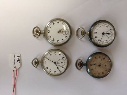 Quatre montres à échappement à ancre dont...