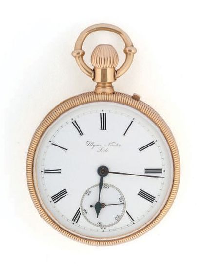 Montre à ancre en or signée (cadran, boîtier,...