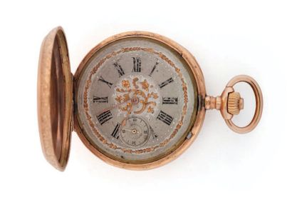 Montre à ancre savonnette en or gravé (Pb....