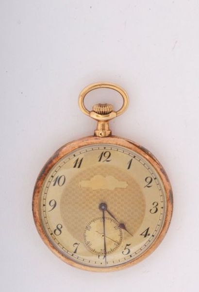 Montre à ancre en or (pb. 58 gr) émaillé...