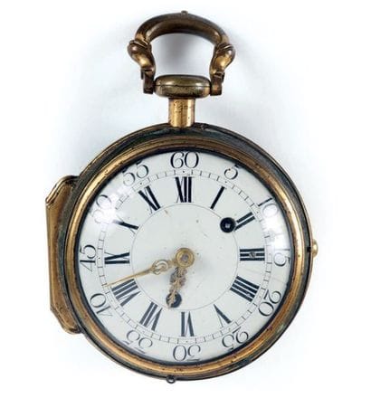 Montre de carrosse en argent à sonnerie au...