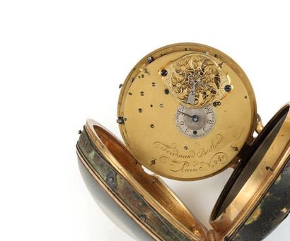 Montre de carrosse en argent à sonnerie au...