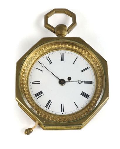 Montre de carrosse et/ou d'alcôve en laiton...