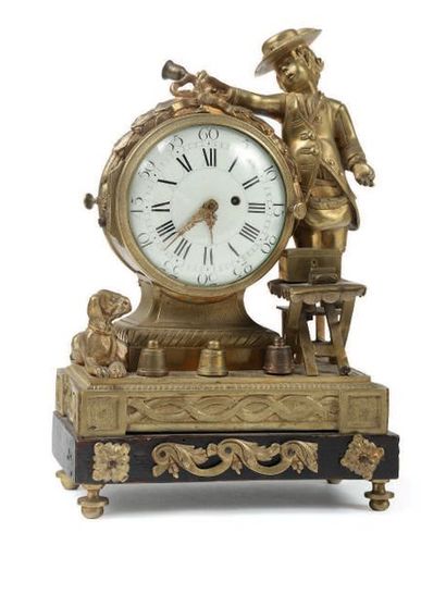 Pendule 'Le magicien et son chien', figures...