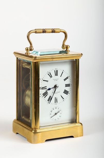 Pendulette de voyage à quatre glaces avec...