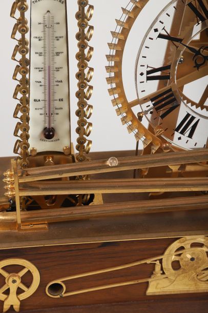 Pendule squelette à billes et plans incliné,...