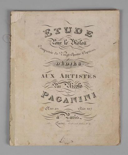 PAGANINI, NICOLO.
Etudes pour le violon composé...