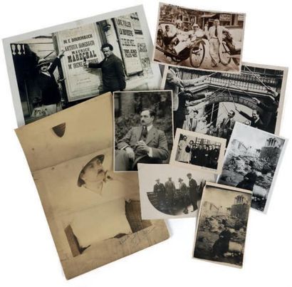 PORTRAITS et PHOTOS DE VOYAGE. Dix-neuf photos...