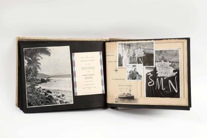 [VOYAGES]. Album avec couverture en toile...