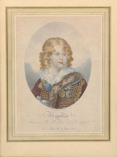 H.18,5 x 14 cm. François-Charles duc de Reichstadt...