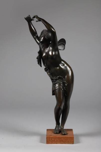H.58 cm. Elément d'une pendule Empire, réalisée...