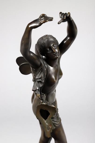 H.58 cm. Elément d'une pendule Empire, réalisée...