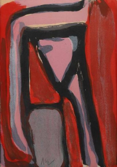 Bram VAN VELDE (1895-1981)
Composition Lithographie...