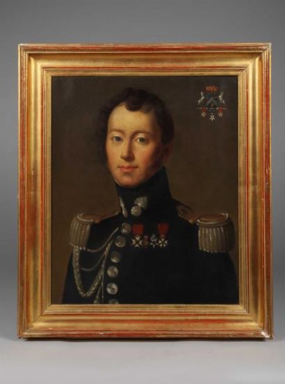 H. 56 x 46,5 cm. Ecole française vers 1821/1824....