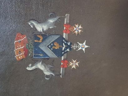 H. 56 x 46,5 cm. Ecole française vers 1821/1824....