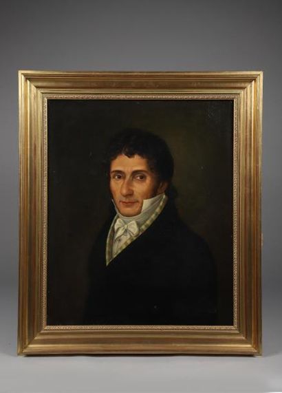 H.65 x 54,5 cm. Ecole française du XIXème...