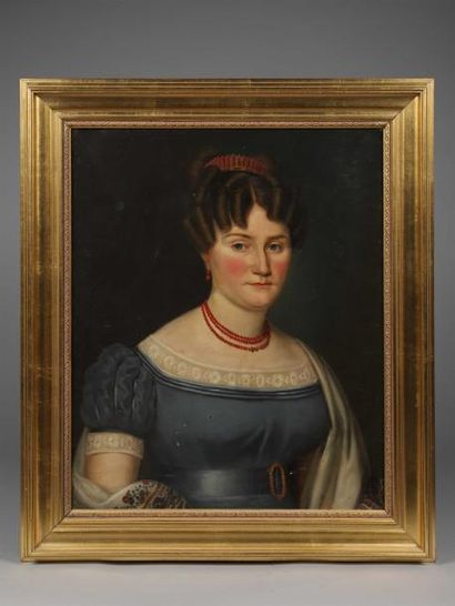 H.65,5 x 54 et H. 61 x 51 cm. Ecole française...