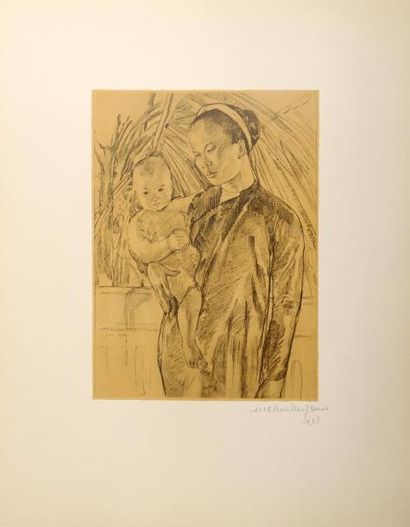H.56 - L. 45 cm. Porte folio réalisé par...