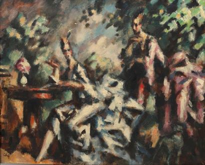 Charles GUERIN (1875-1939)
Couple au jardin
Huile...