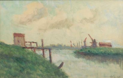 Maximilien Luce (1858-1941)
Péniche au port...