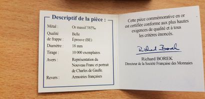 1 pièce OR (585/°°°) SOCIETE FRANCAISE DES...